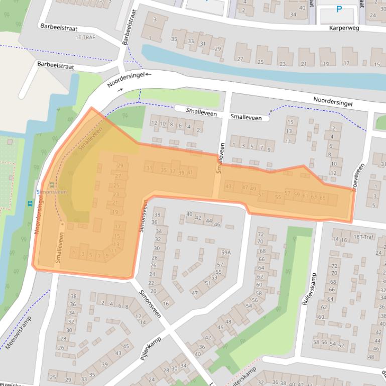 Kaart van postcodegebied 3755JP.