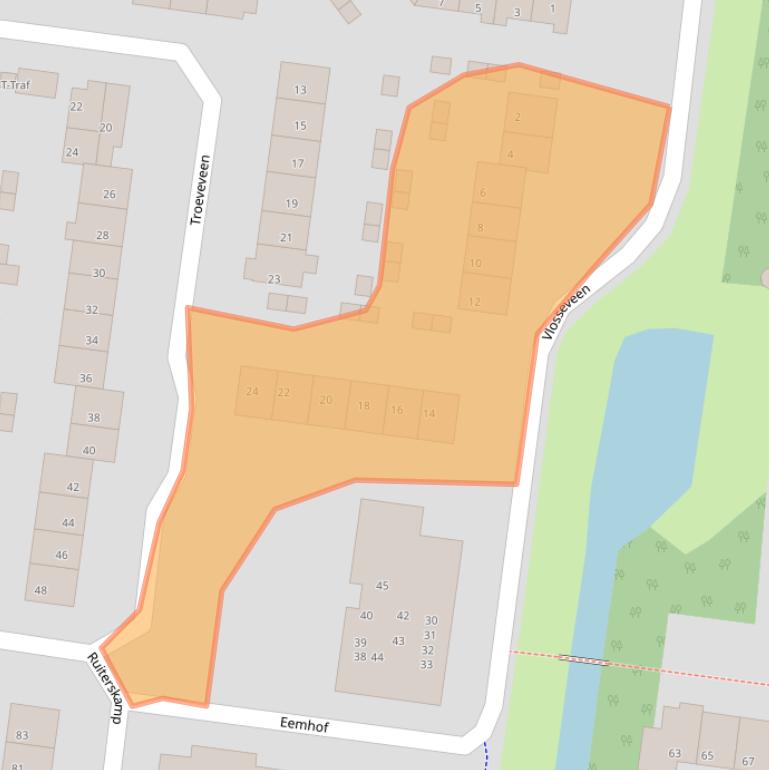 Kaart van postcodegebied 3755JZ.