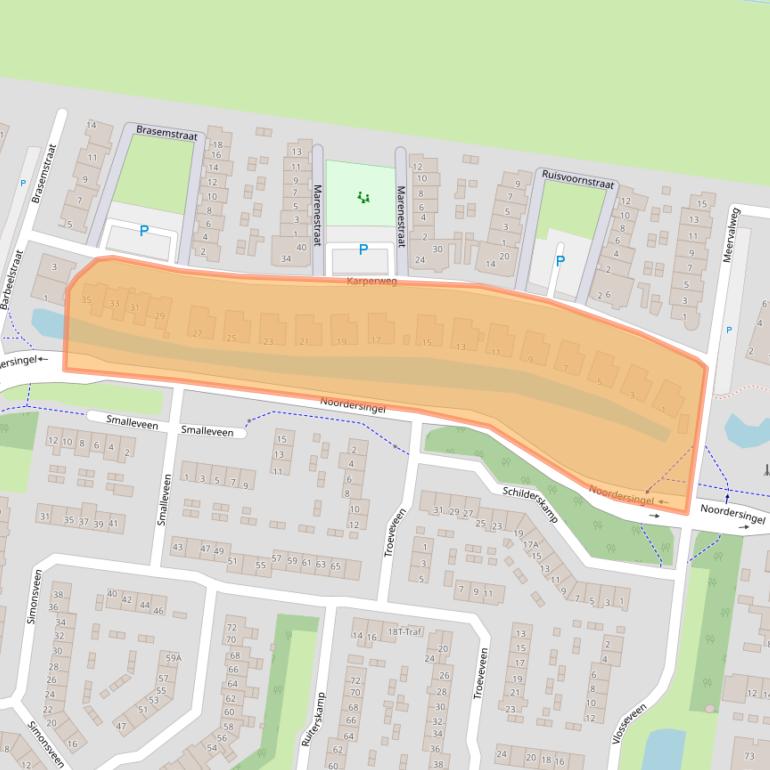 Kaart van postcodegebied 3755KM.