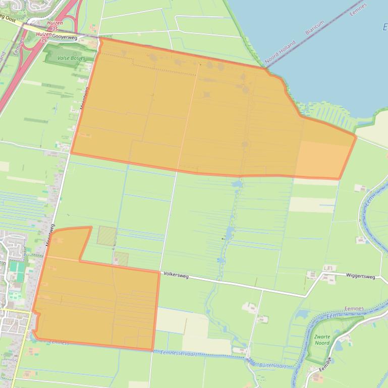 Kaart van postcodegebied 3755PE.