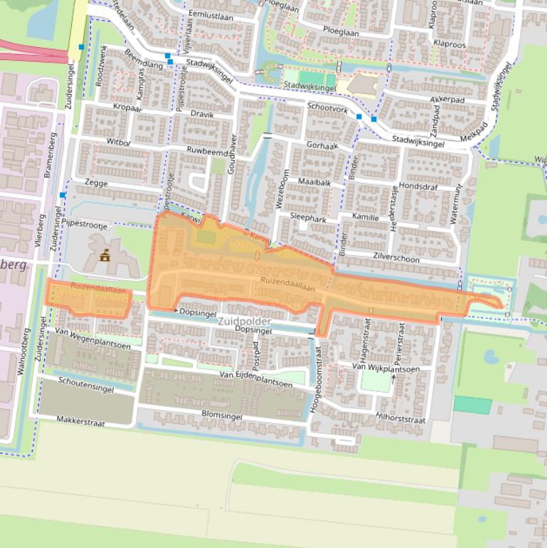 Kaart van postcodegebied 3755SB.
