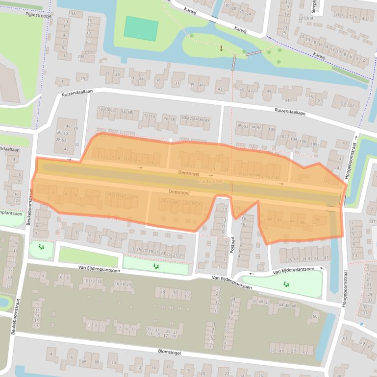Kaart van postcodegebied 3755SC.