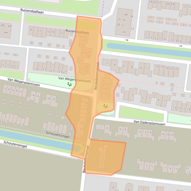 Kaart van postcodegebied 3755SK.