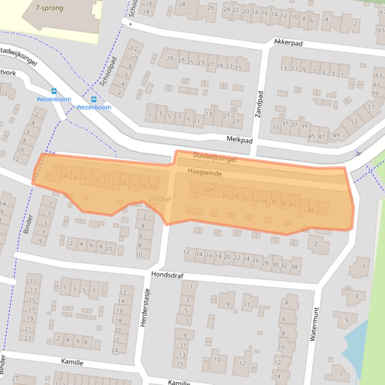 Kaart van postcodegebied 3755TA.