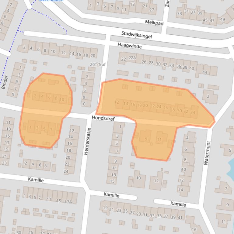 Kaart van postcodegebied 3755TC.