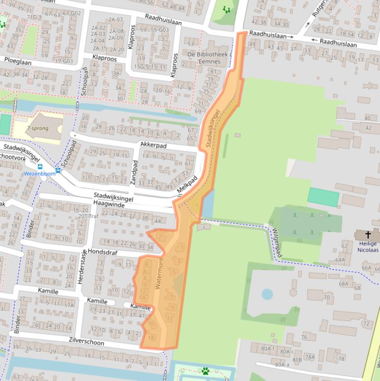 Kaart van postcodegebied 3755TE.