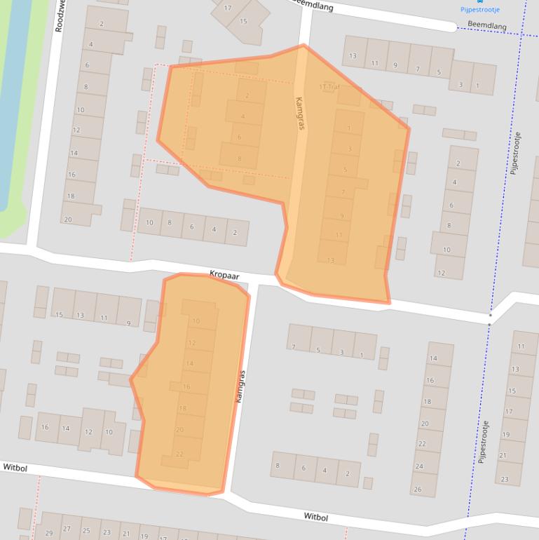 Kaart van postcodegebied 3755WJ.