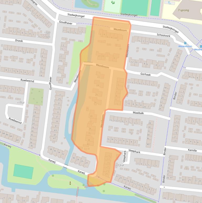 Kaart van postcodegebied 3755WT.