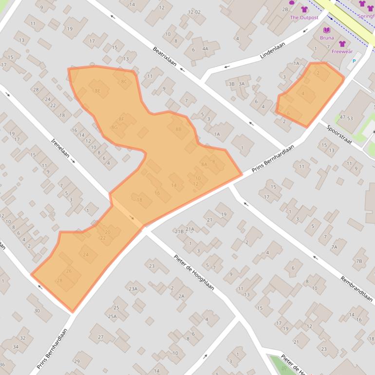 Kaart van postcodegebied 3761AB.