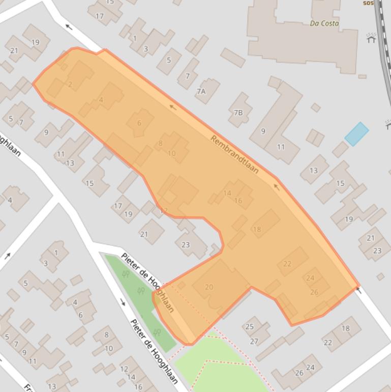 Kaart van postcodegebied 3761AH.