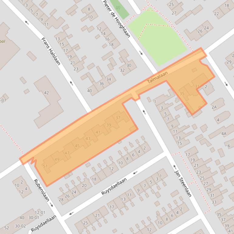 Kaart van postcodegebied 3761AL.