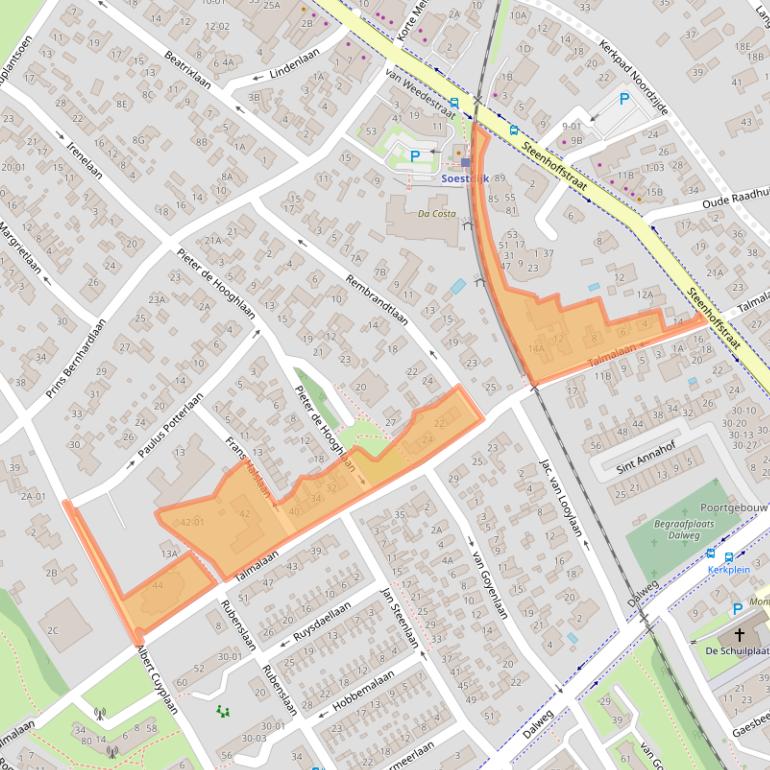 Kaart van postcodegebied 3761AN.