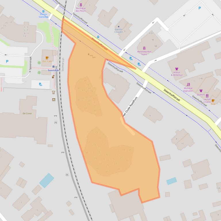 Kaart van postcodegebied 3761AW.