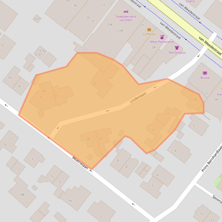 Kaart van postcodegebied 3761BA.