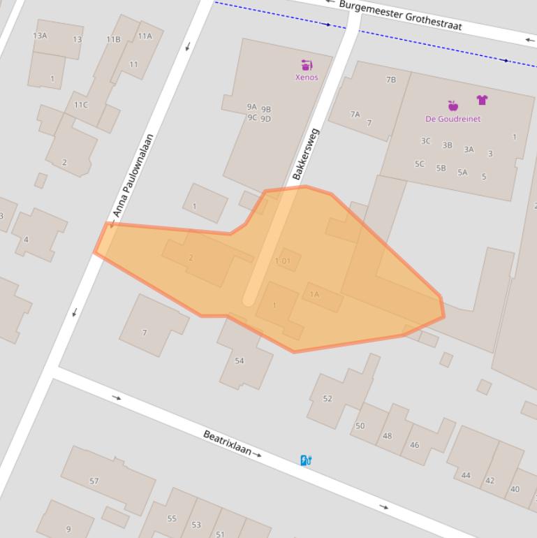 Kaart van postcodegebied 3761BG.