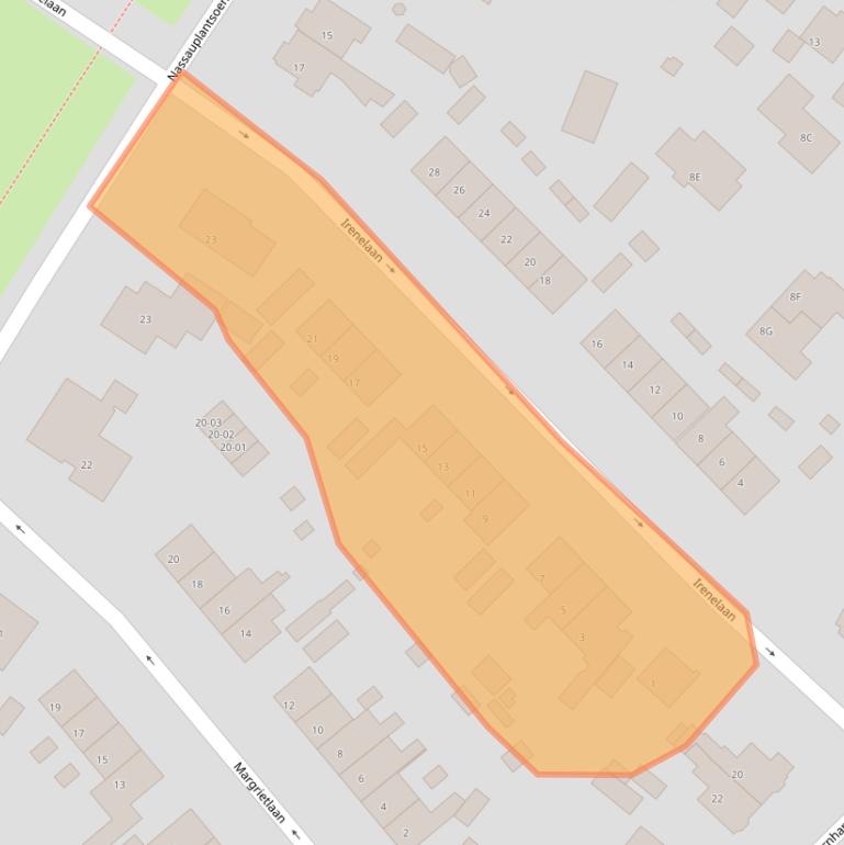 Kaart van postcodegebied 3761BK.