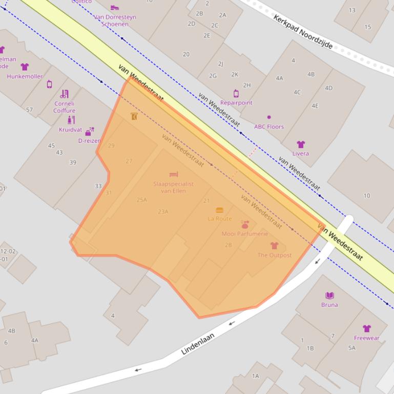 Kaart van postcodegebied 3761CB.