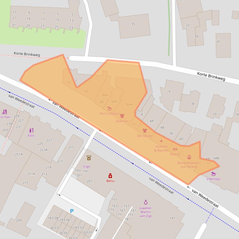 Kaart van postcodegebied 3761CH.