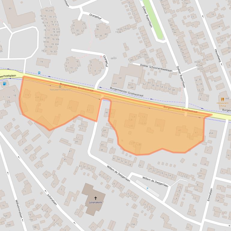 Kaart van postcodegebied 3761CL.