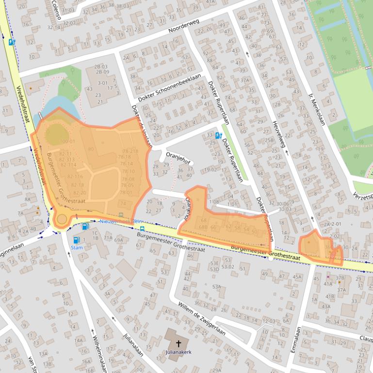 Kaart van postcodegebied 3761CN.