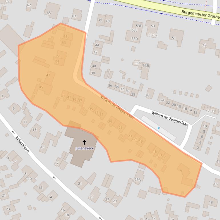 Kaart van postcodegebied 3761CP.