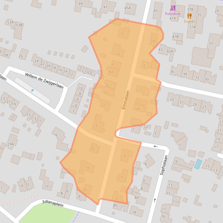 Kaart van postcodegebied 3761CS.