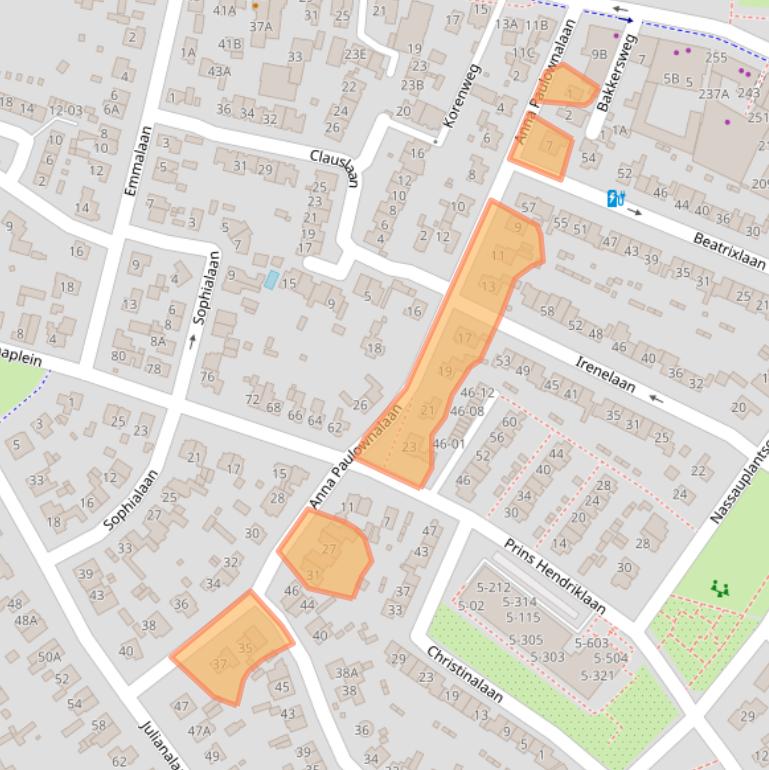 Kaart van postcodegebied 3761CV.