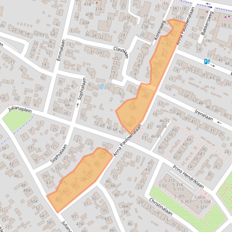 Kaart van postcodegebied 3761CW.