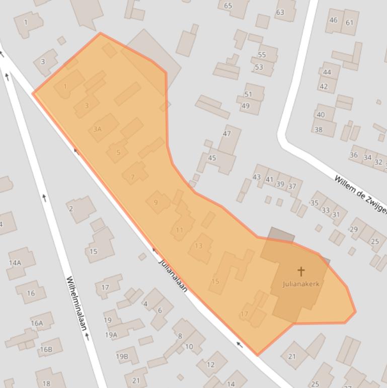 Kaart van postcodegebied 3761DA.