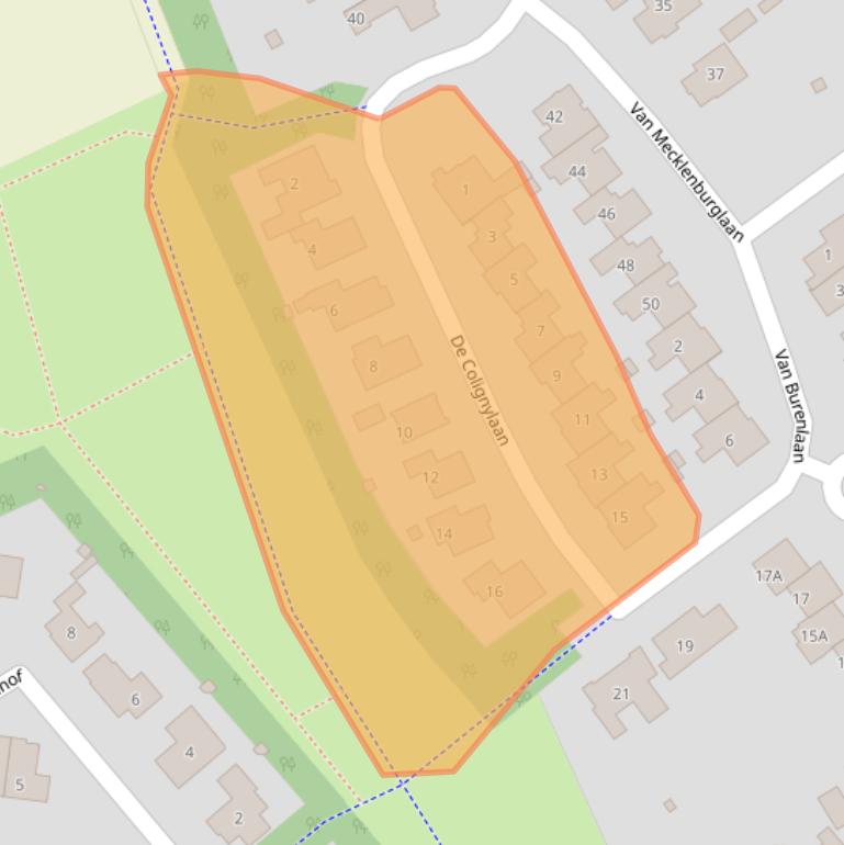 Kaart van postcodegebied 3761DD.