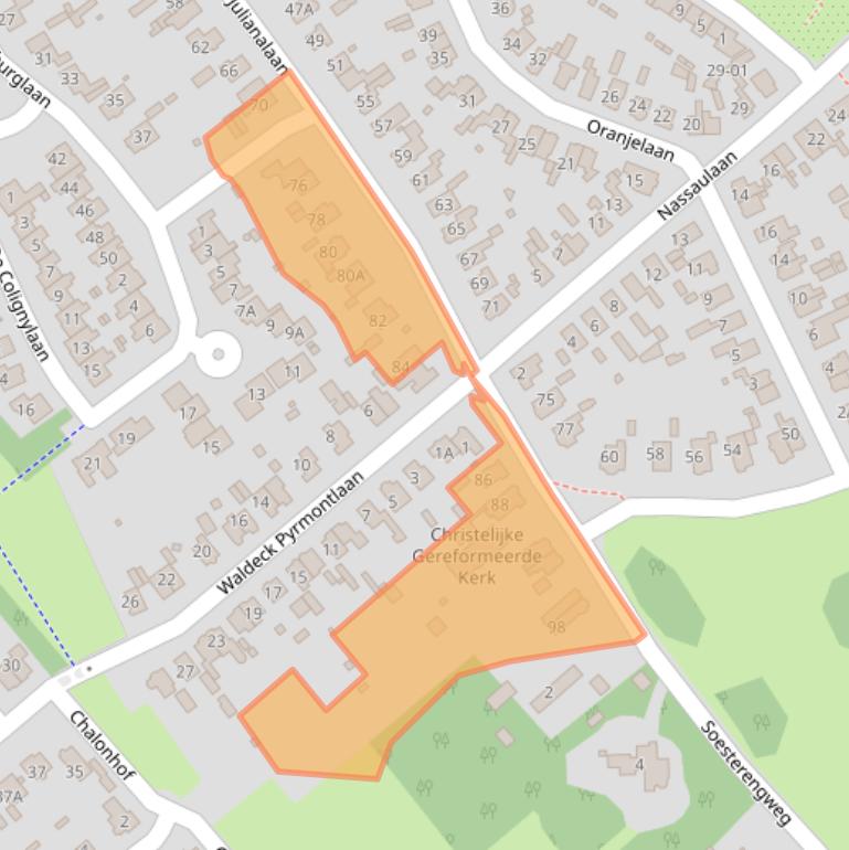 Kaart van postcodegebied 3761DH.