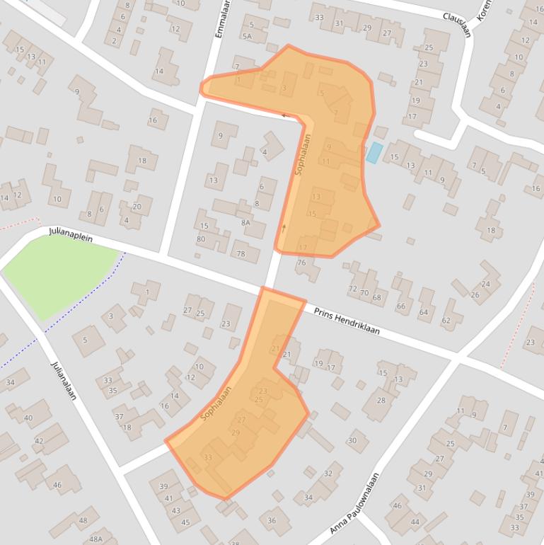 Kaart van postcodegebied 3761DJ.