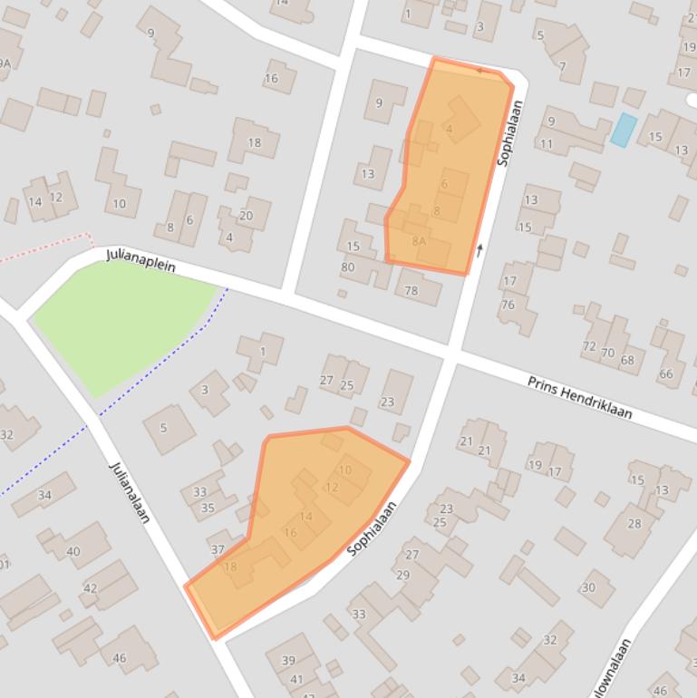 Kaart van postcodegebied 3761DK.