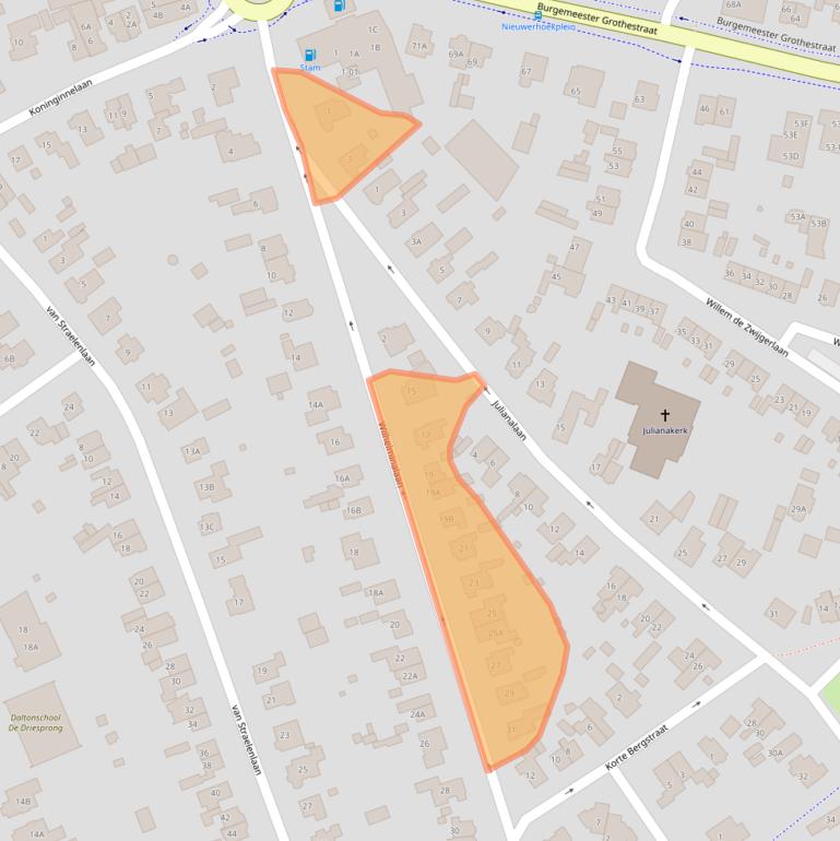 Kaart van postcodegebied 3761DM.