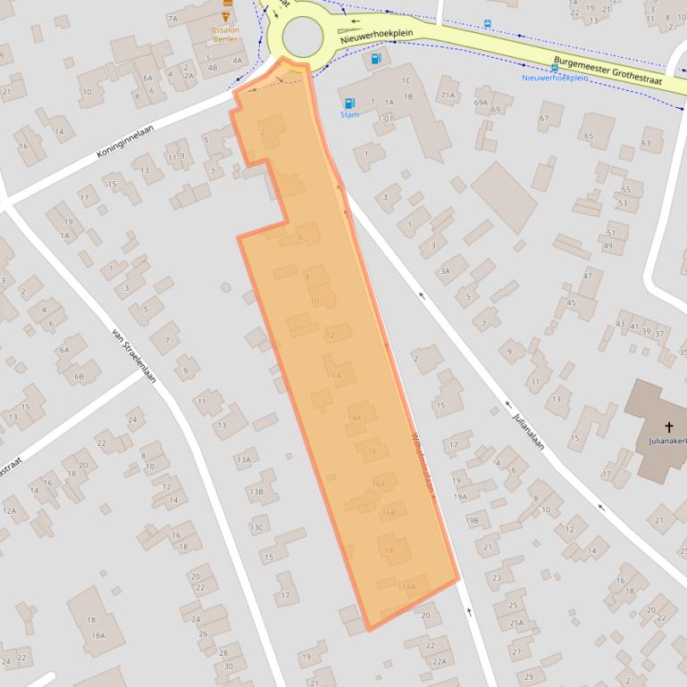 Kaart van postcodegebied 3761DN.