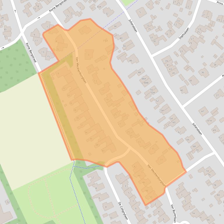 Kaart van postcodegebied 3761DZ.