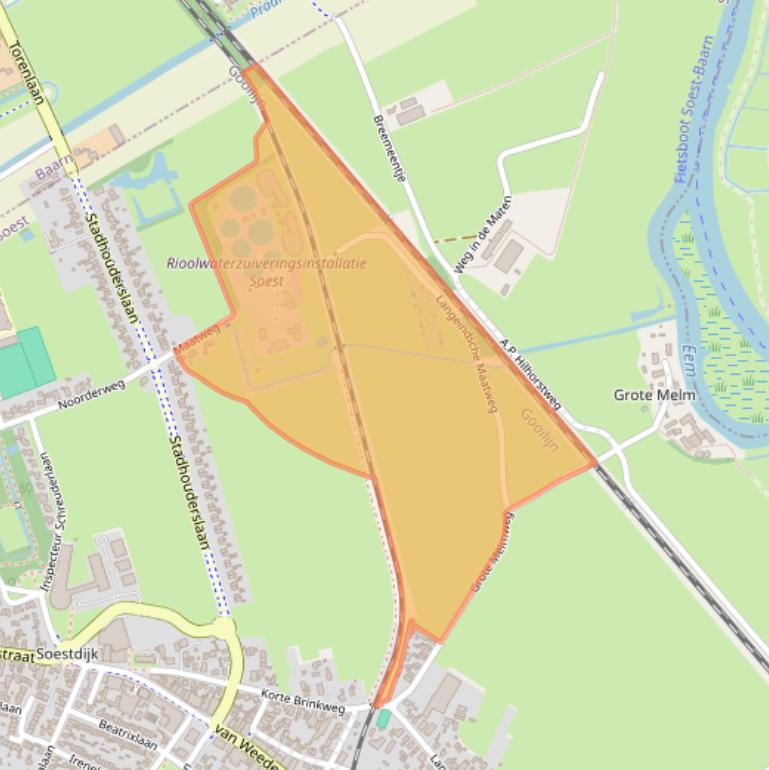 Kaart van postcodegebied 3761EH.