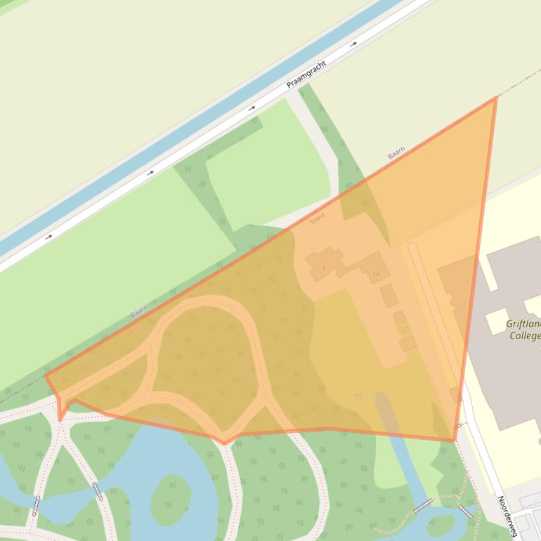 Kaart van postcodegebied 3761LA.