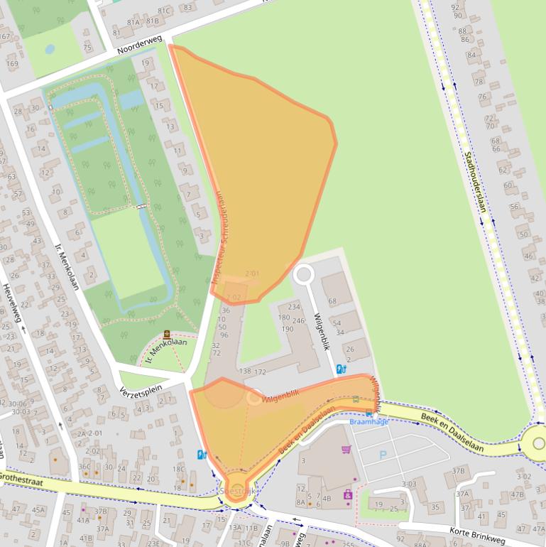 Kaart van postcodegebied 3761XD.