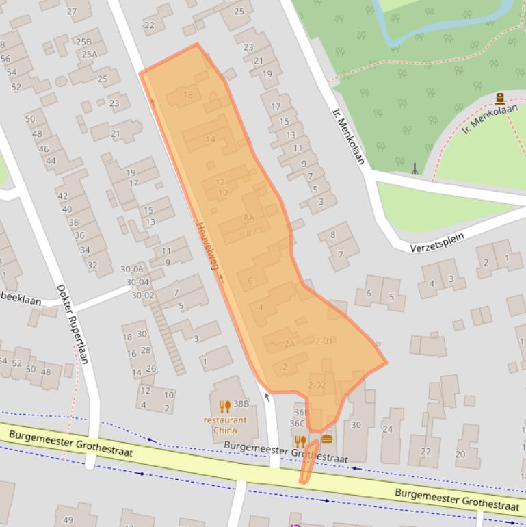 Kaart van postcodegebied 3761XN.