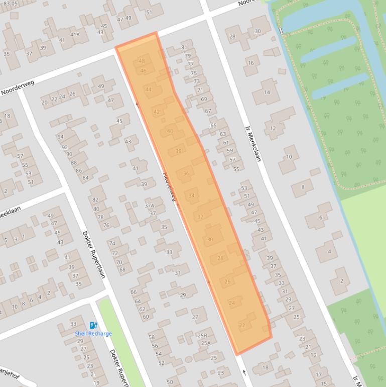 Kaart van postcodegebied 3761XP.