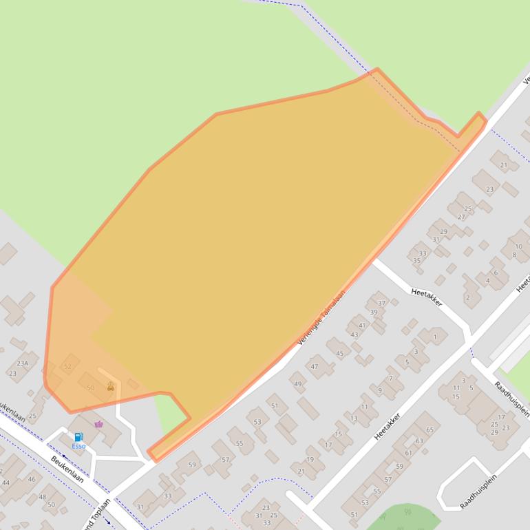 Kaart van postcodegebied 3762AC.