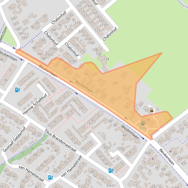 Kaart van postcodegebied 3762AE.