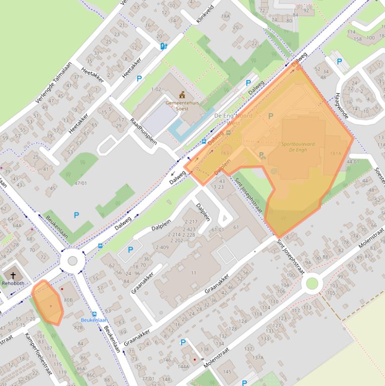 Kaart van postcodegebied 3762AW.