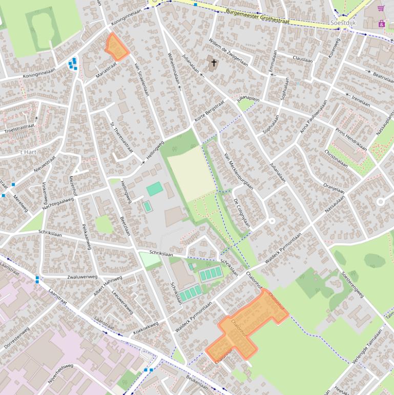 Kaart van postcodegebied 3762CT.