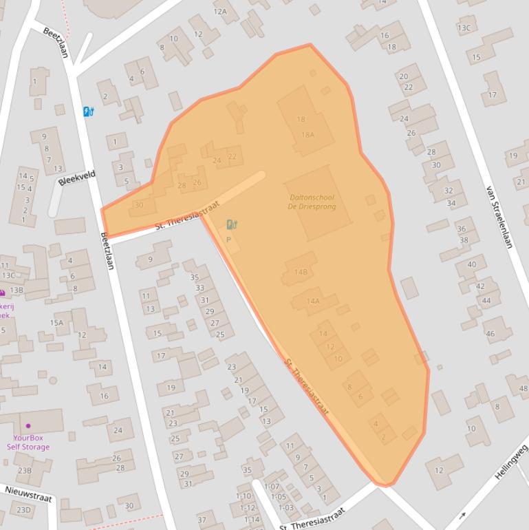 Kaart van postcodegebied 3762CZ.