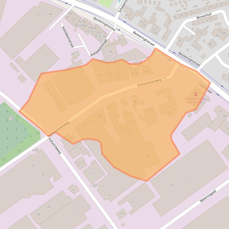 Kaart van postcodegebied 3762EM.