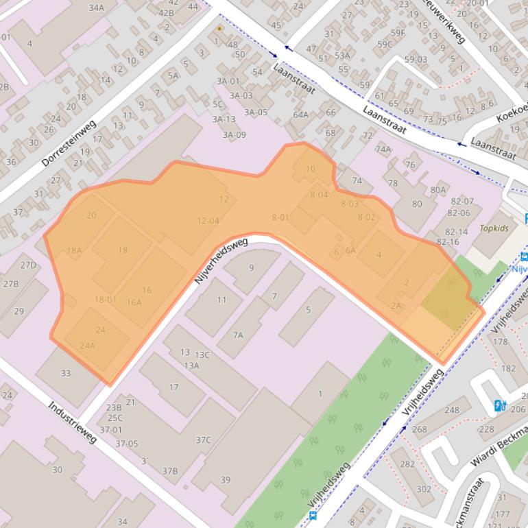Kaart van postcodegebied 3762ER.