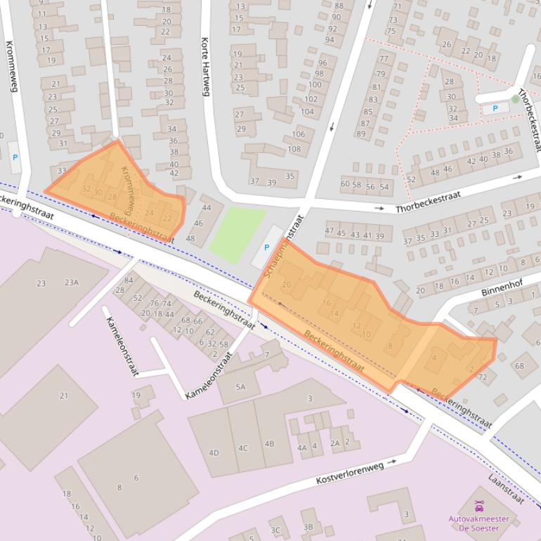 Kaart van postcodegebied 3762EW.