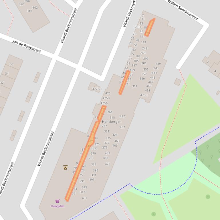 Kaart van postcodegebied 3762GD.